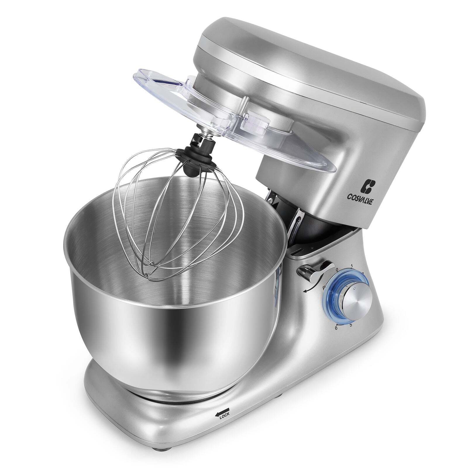 1400W food processor 7L stainless steel bowl Silver