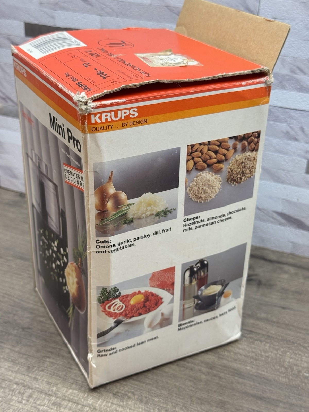 Krups Mini Food Processor Chopper Model 708 With Original Box Tested Works Great