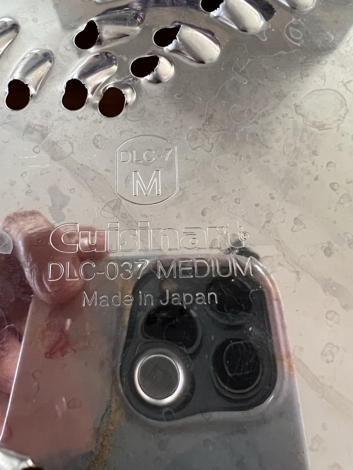 3 Cuisinart DLC-7 Blades. DLC – 037 Med, 034 Fine, 044 4mm