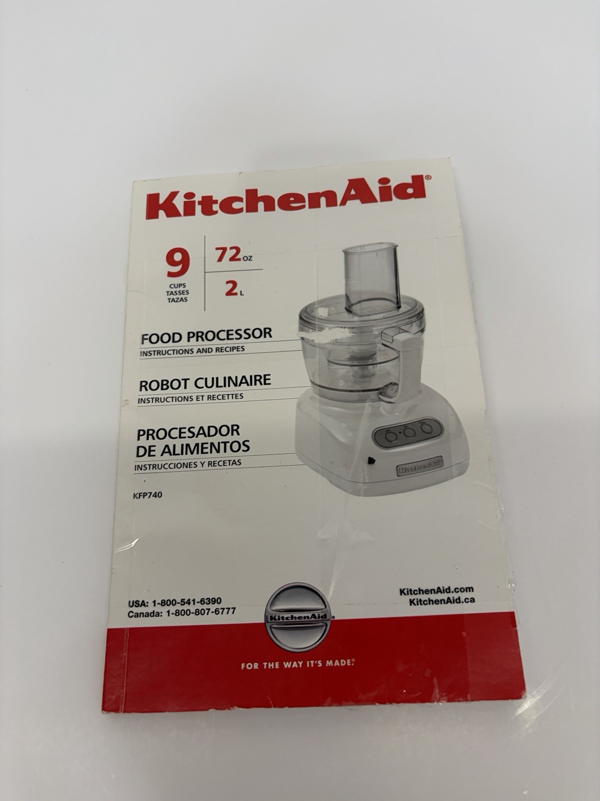 KitchenAid KFP740 9 Cup Food Processor Instruction Manual