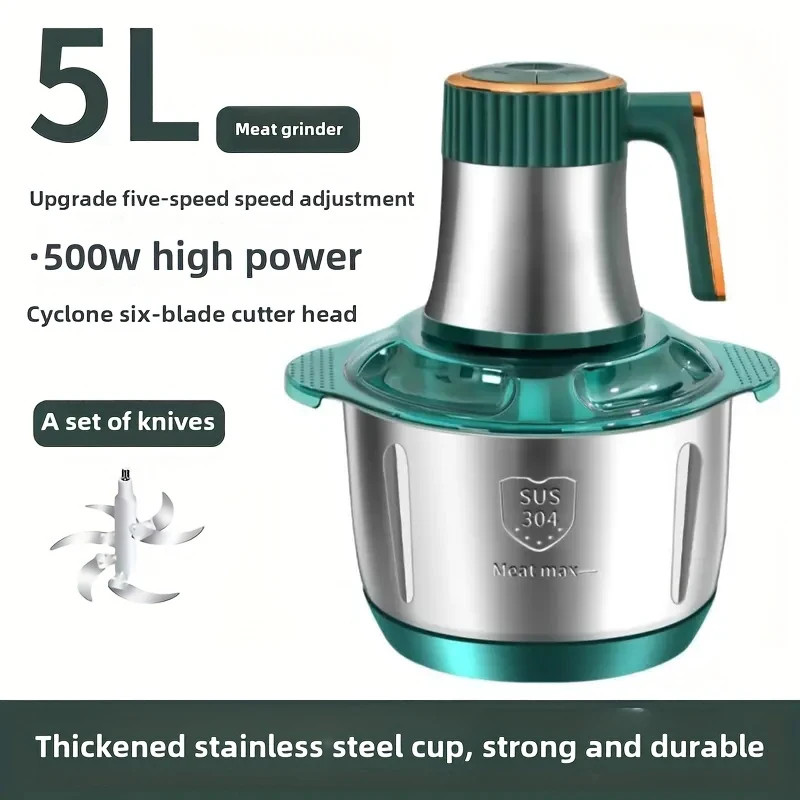 304 Stainless Steel Multifunctional Electric Food Processor 2L 3L 5L Meat Grinde