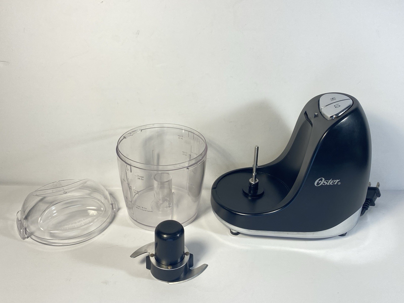 Oster 3 Cup Mini Food Chopper 2 Speed Retractable Cord Tested WORKS!