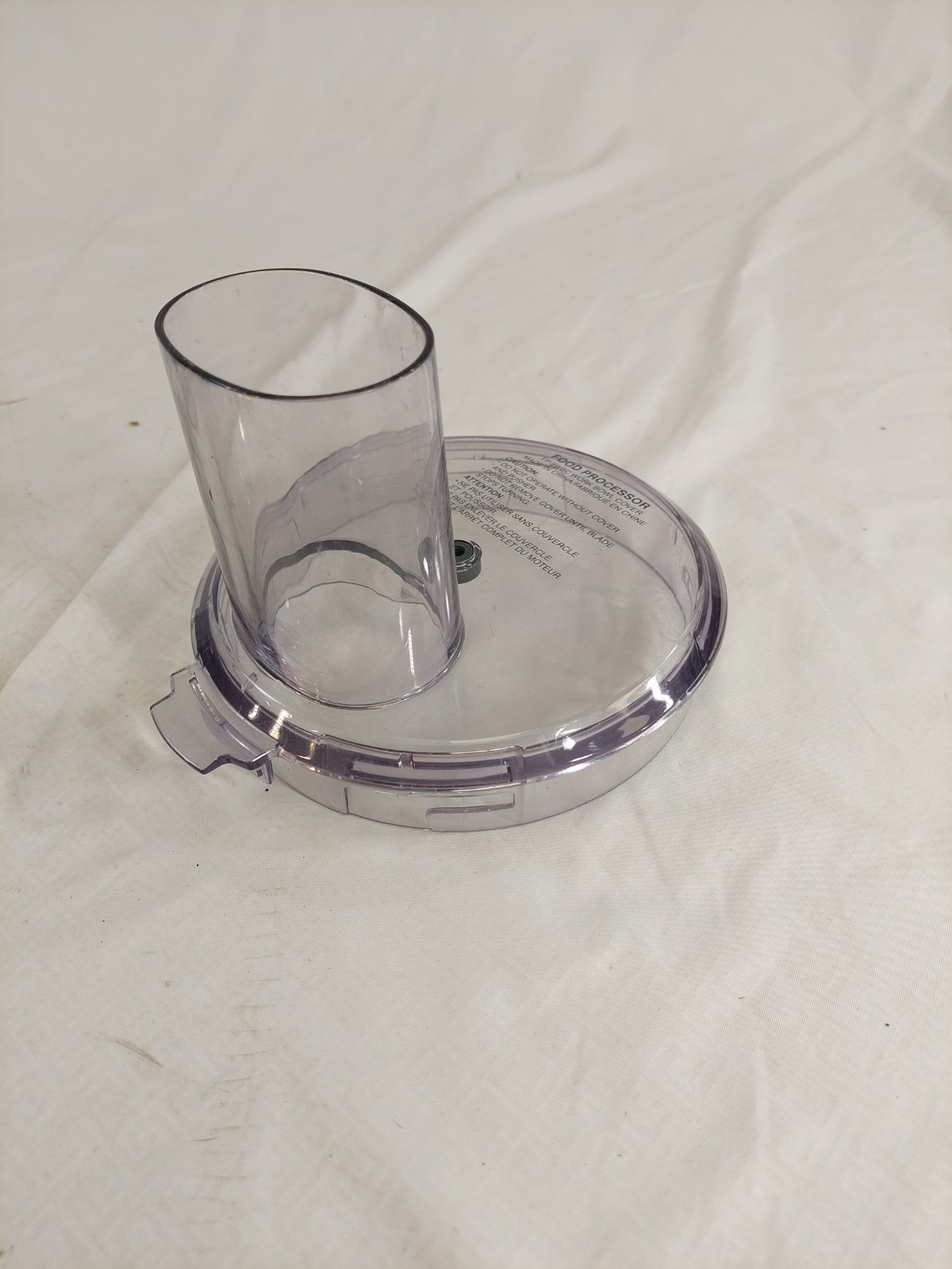 Cuisinart Food Processor FP-8WBC Work Bowl Lid W/Pusher