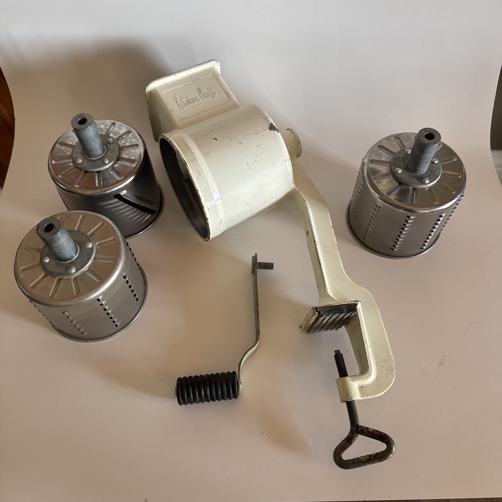 Kitchen Craft Vintage Food Processor Clamp Mount, blades included