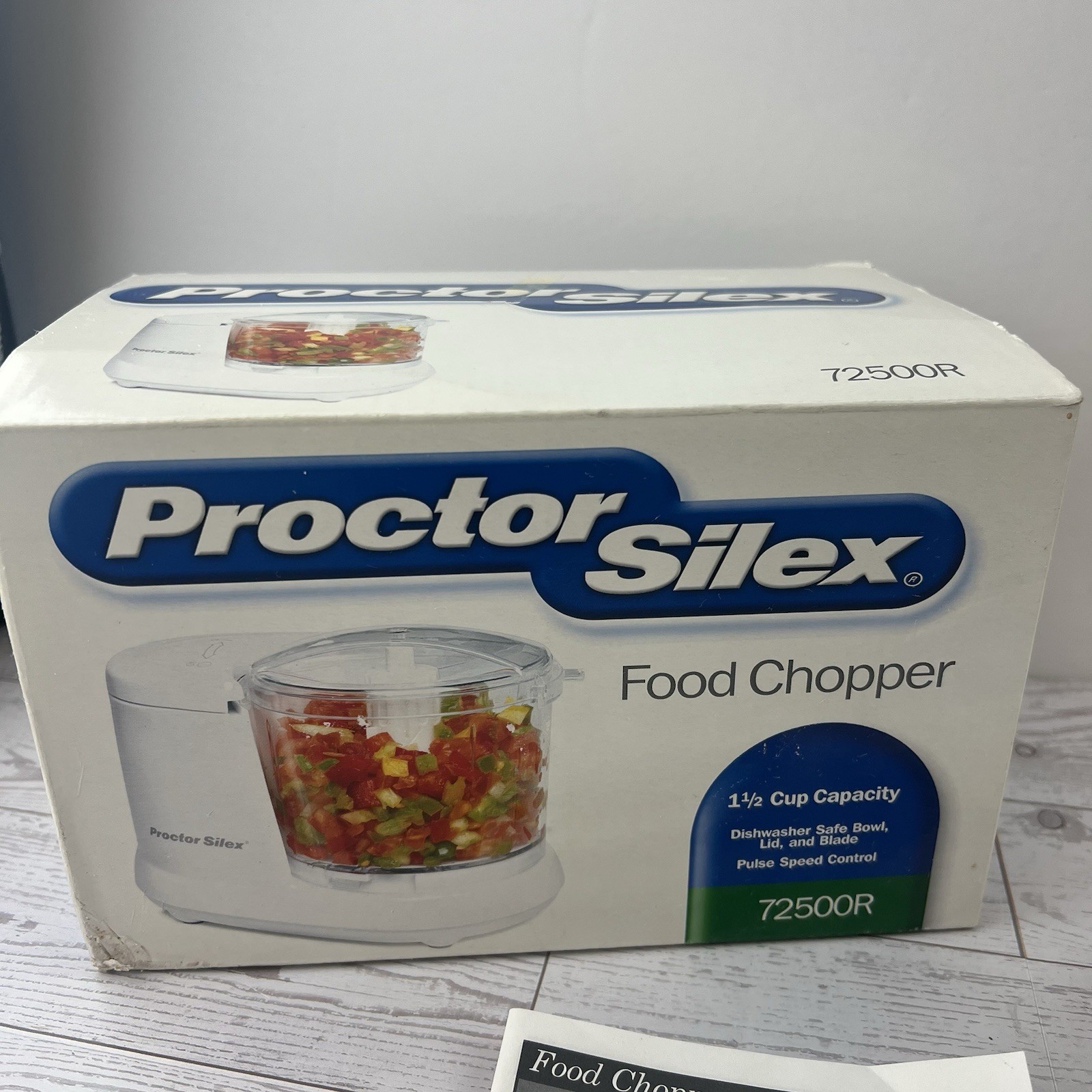 Proctor Silex 1.5-Cup Capacity Corded Compact Food Chopper White 72500R