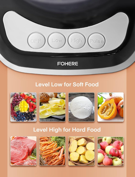 Procesador de Alimentos 12 Tazas 500W Picadora Trituradora Amasadora 2 en 1