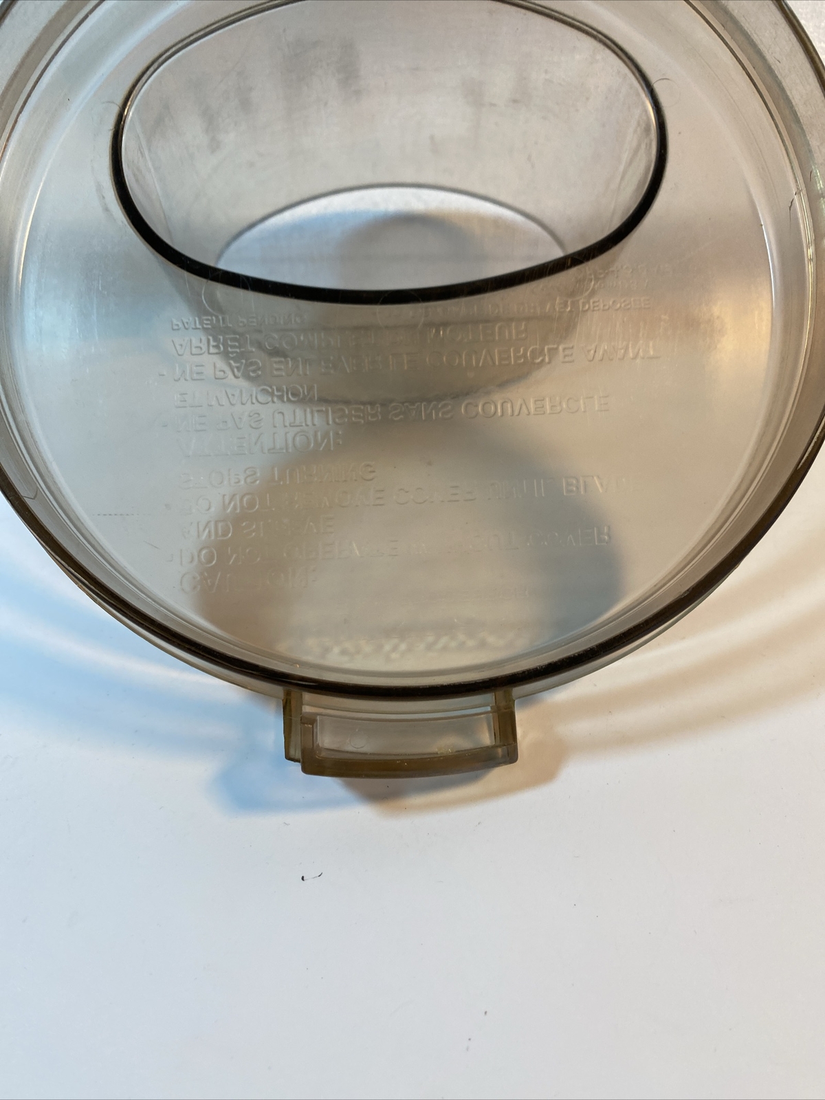 Cuisinart DLC-10E Food Processor Lid Cover Amber Replacement Part CFP-4 5 5A 9