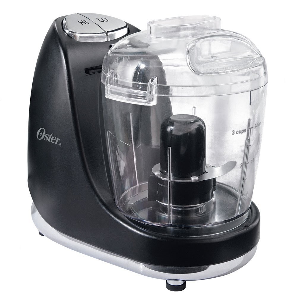 Oster FPSTMC3321 3 Cup Mini Chopper with Whisk Black 2 Speed 150W