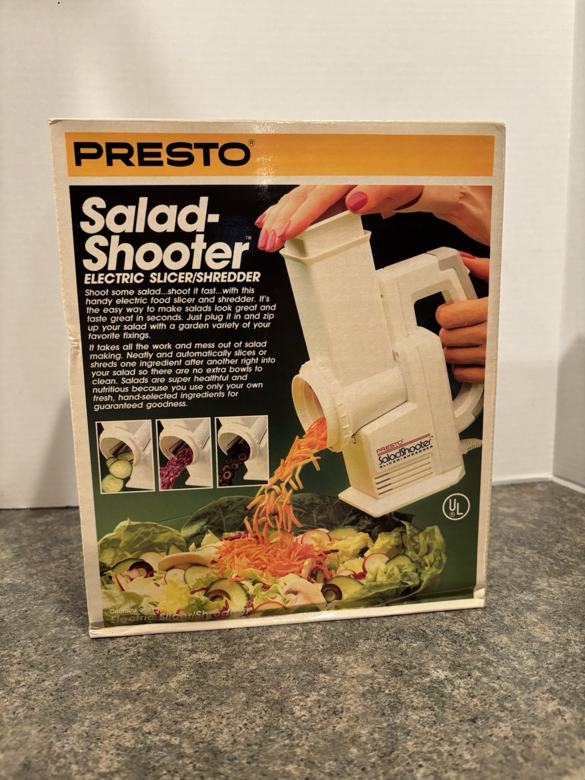Presto 02910 Salad-Shooter Electric Food Slicer Shredder New In Box 1988