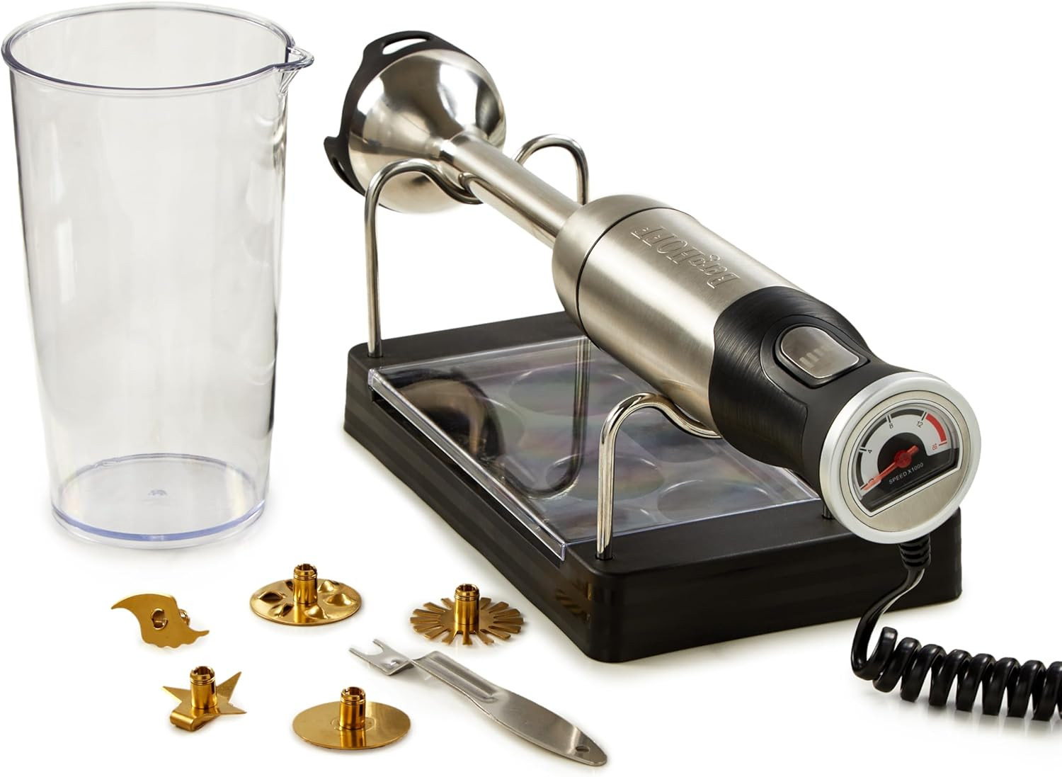 X5 Pro Stainless Steel Handheld Food Processor – 5 Blades & 16 Speeds