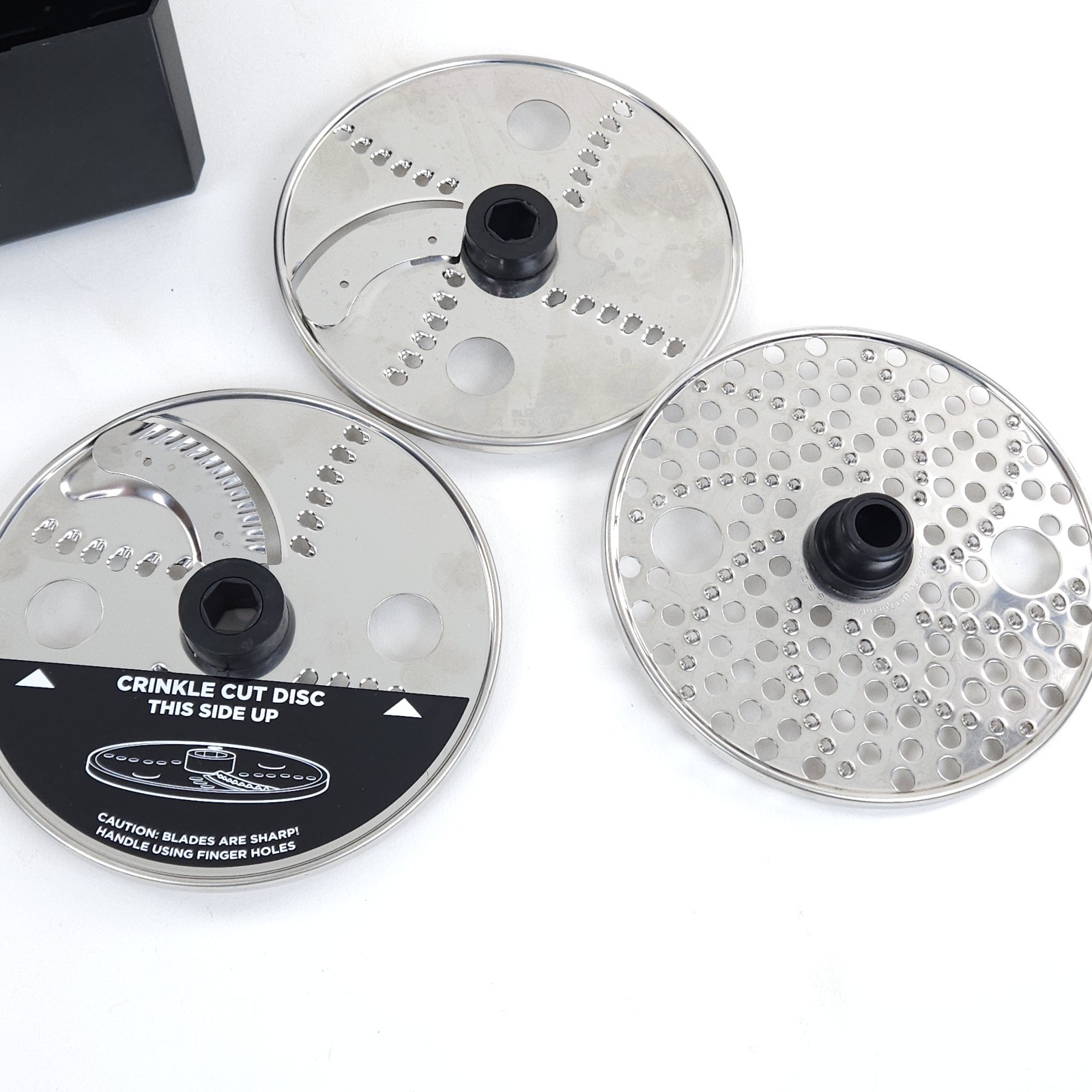Ninja Food Processor 3 Disc Blade Set & Storage Hard Case, Hexagon Hole