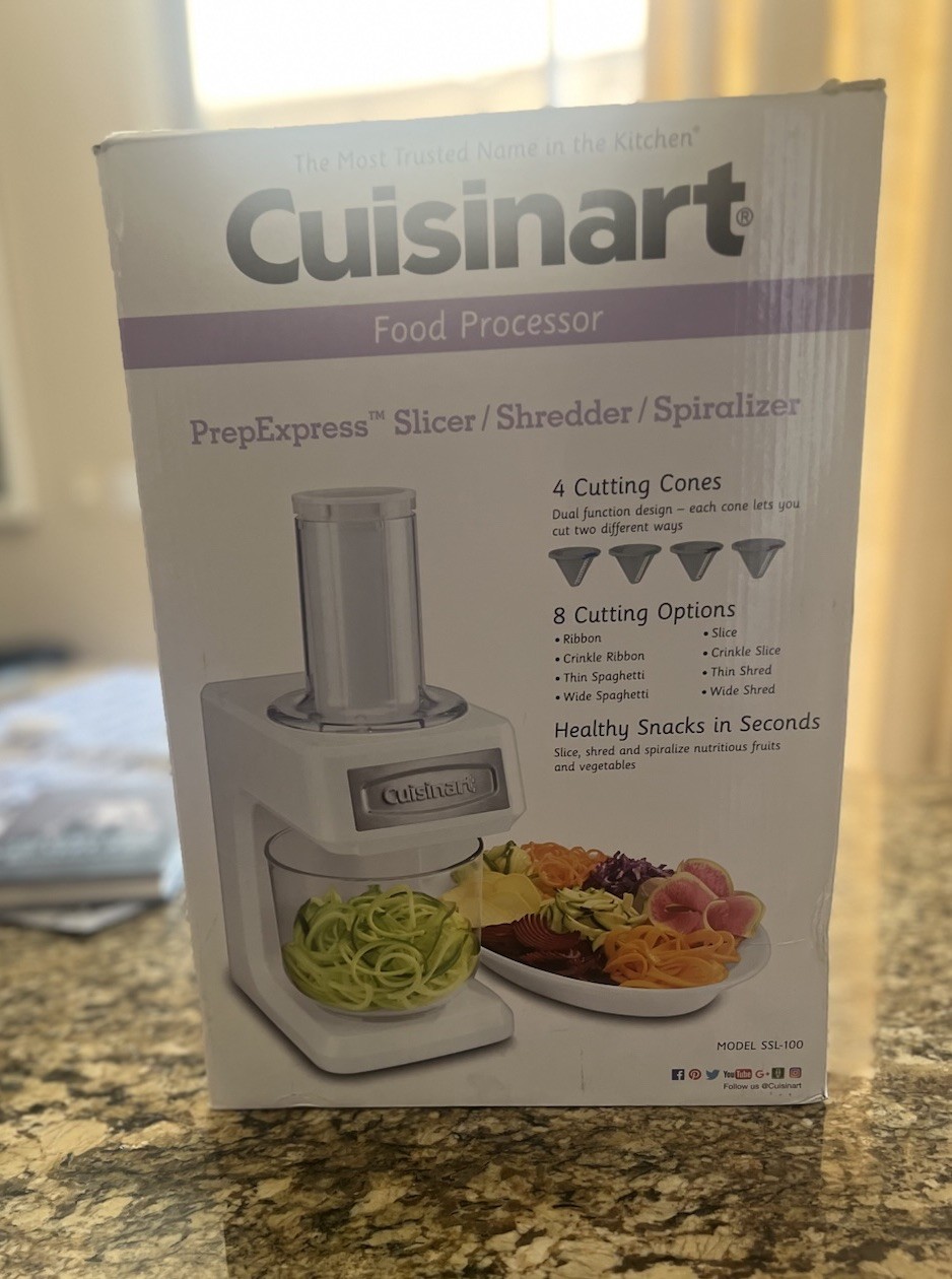 Cuisinart SSL-100 Food Processor Slicer Shredder Spiralizer 4 Cones White