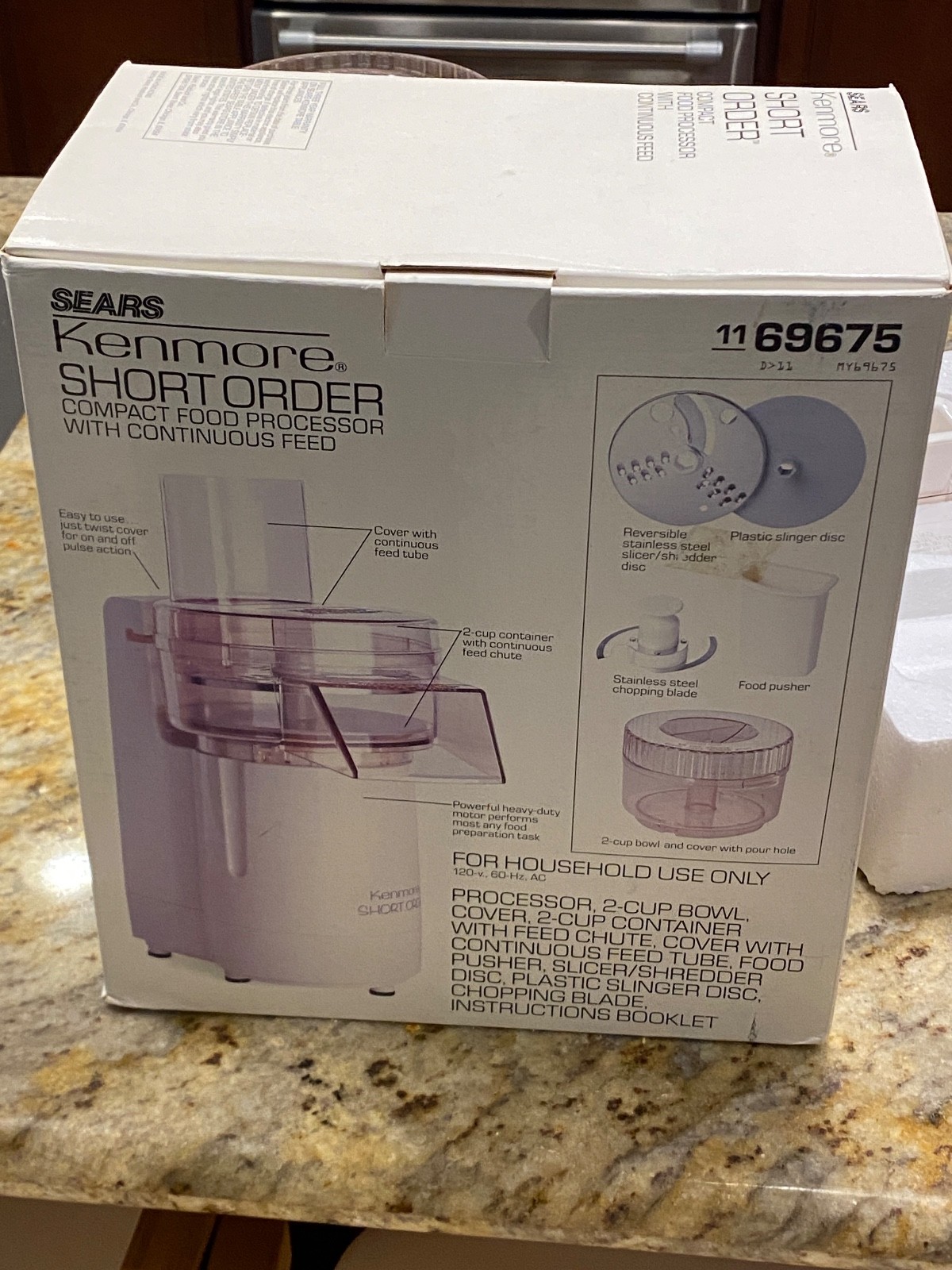 Sears Kenmore 69675 Short Order Compact Food Processor Continuous Feed NEW?