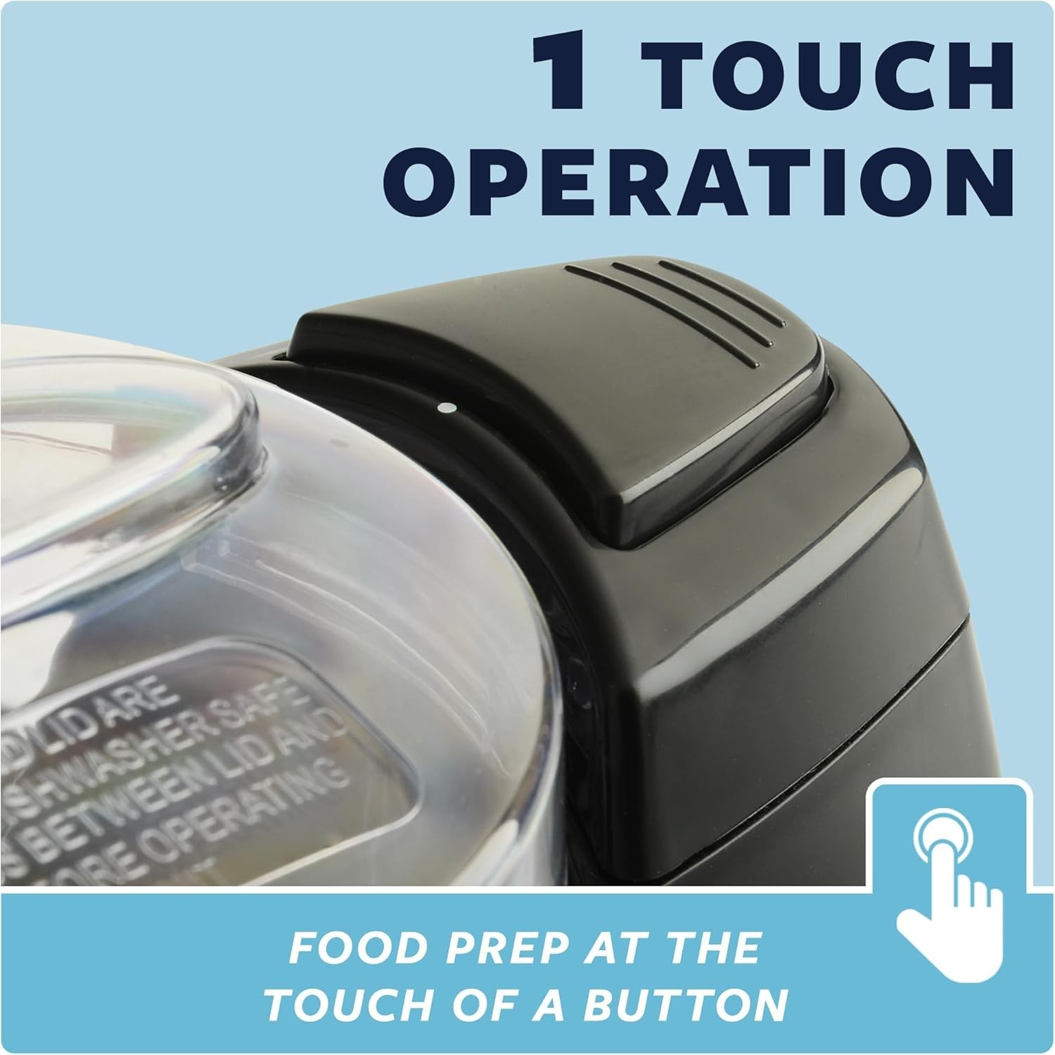 Mini Electric Food Chopper for Kitchen -Chops, Minces & Dices -1-1/2 Cups, Black