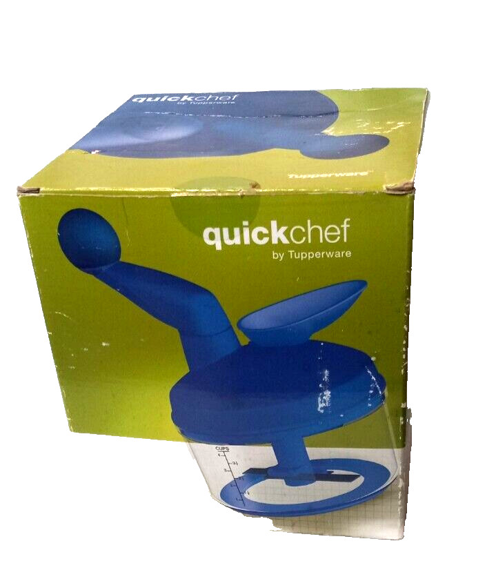 Tupperware Quick Chef manual food processor crank chopper mixer whisk w/ box