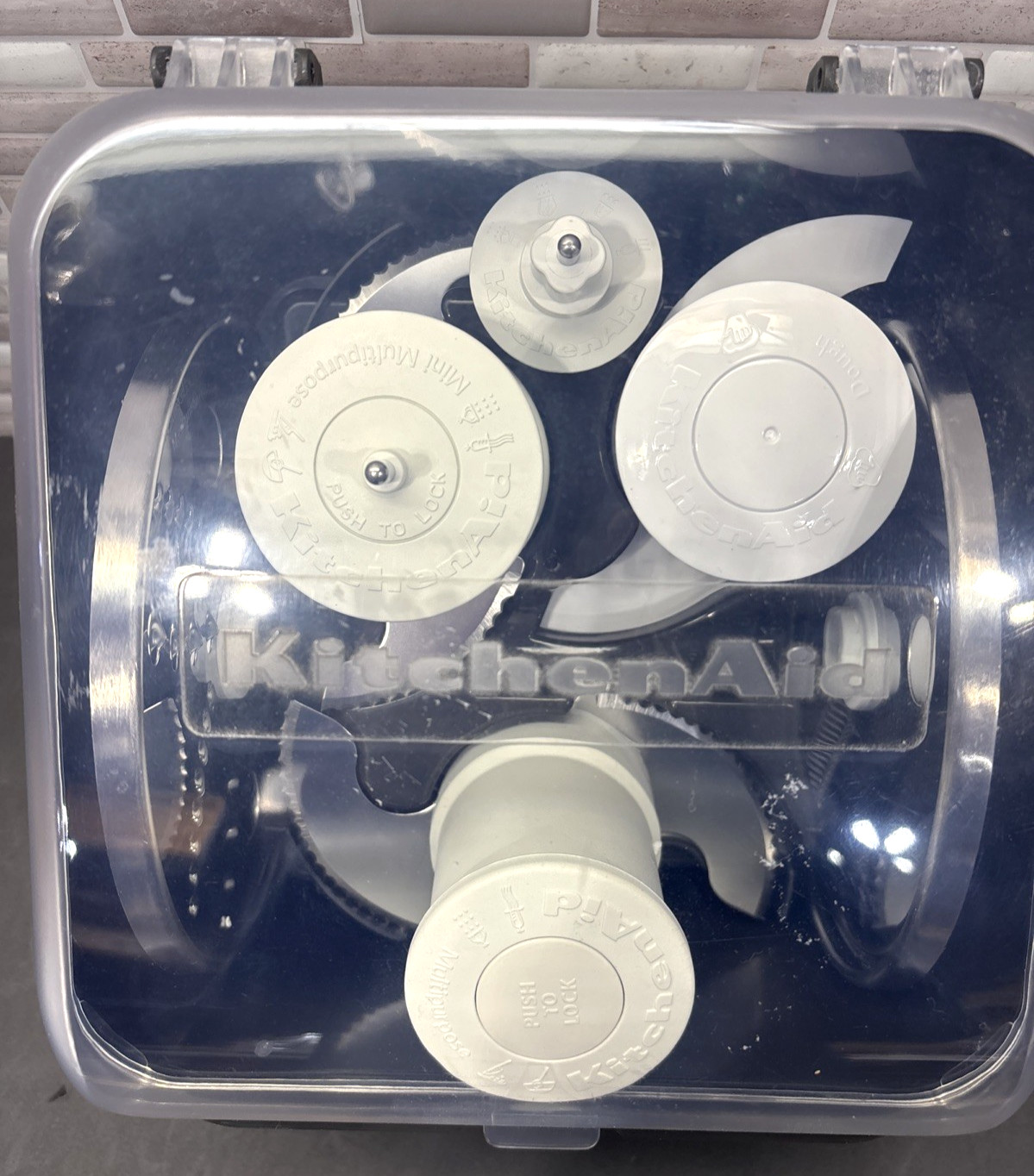 KitchenAid Food Processor Attachment Set Blades Storage Box Appliance Multi-Use