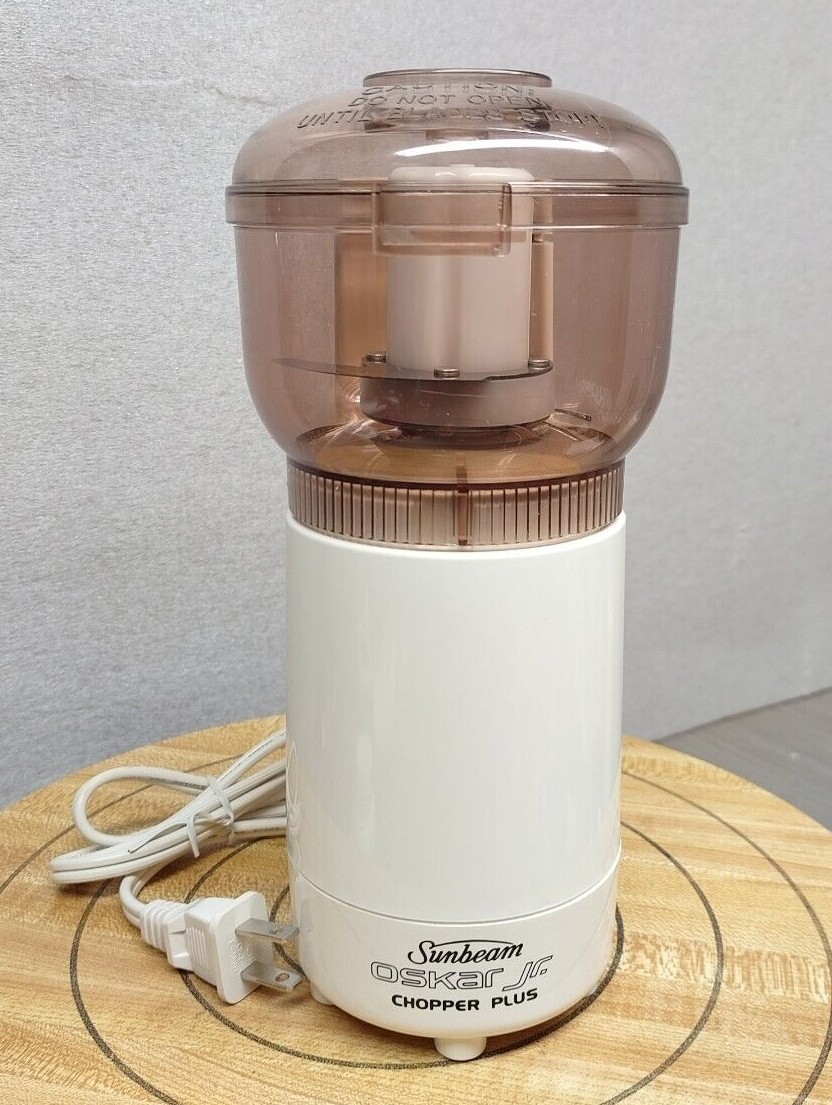 Sunbeam Oskar Jr Chopper Plus Mini Food Processor Amber Bowl