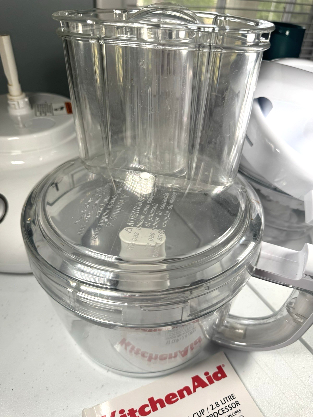 Kitchen Aid 12 Cup Food Processor Model 4KFPW760 With Accessories White w/Manual