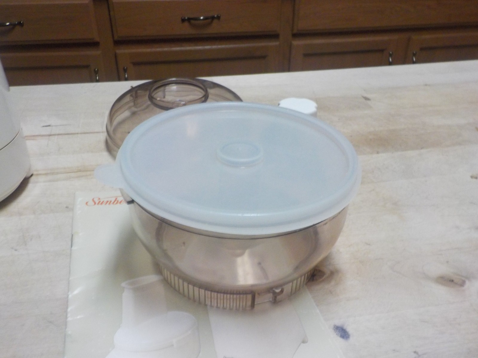 Vintage Sunbeam Oskar Food Processor 14081 Made in France Works! w/Recipe-Manual