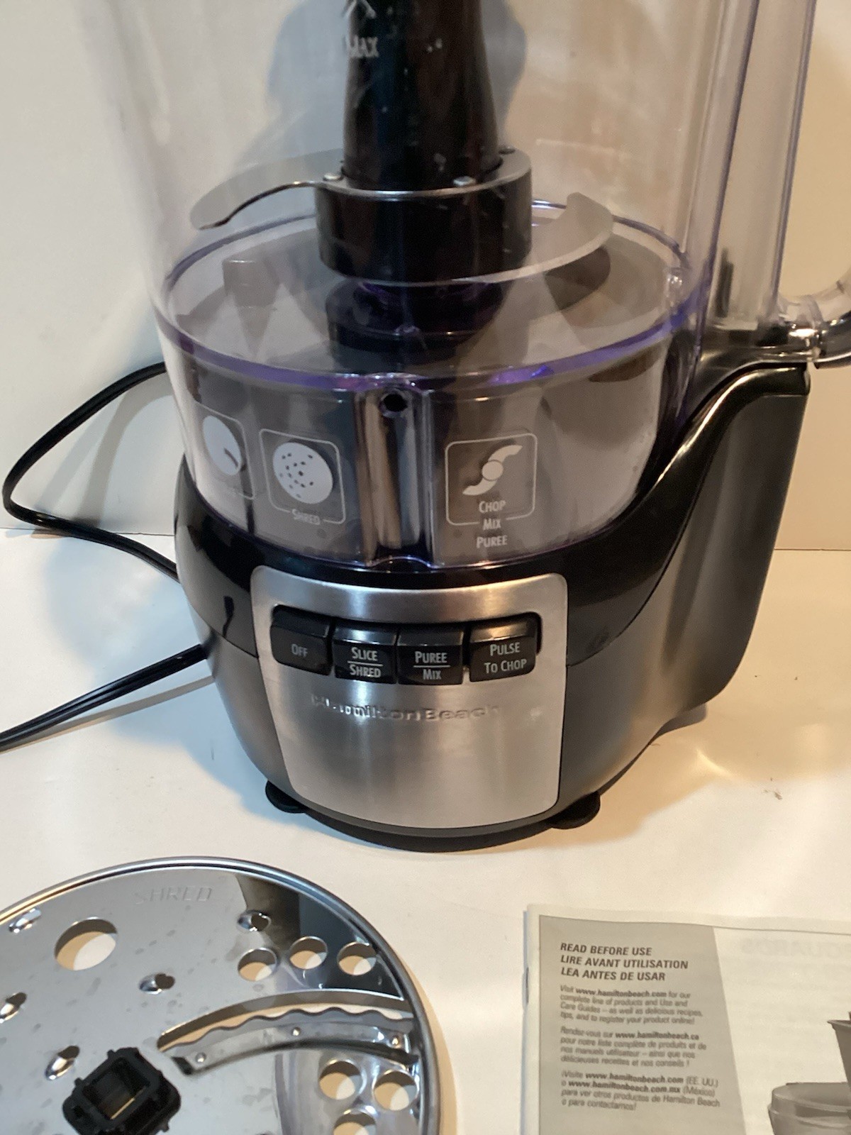 Hamilton Beach 70721 10 Cup Stack and Snap Food Processor – Black