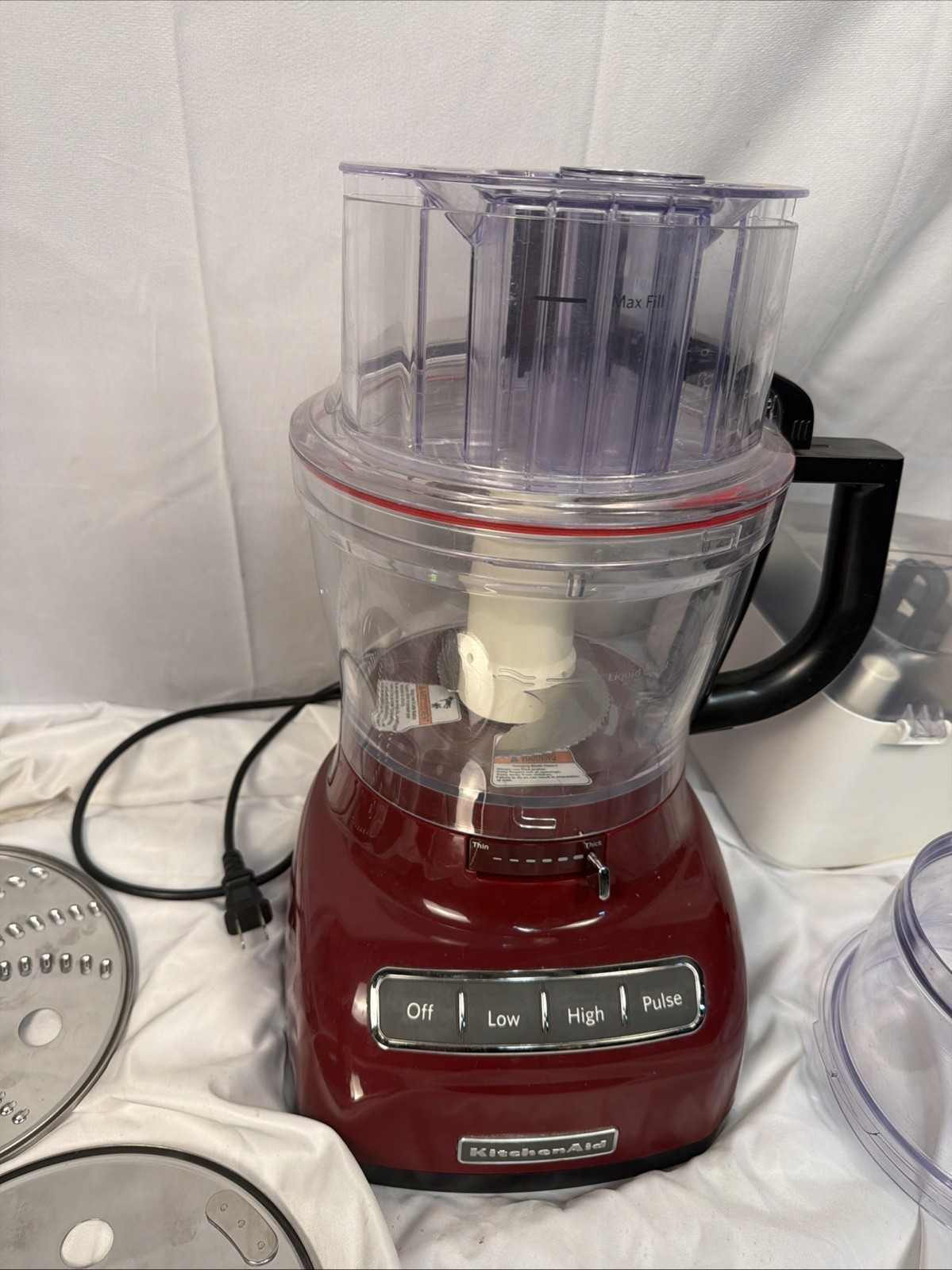 KitchenAid KFP0711CU Food Processor 7-Cup Contour Red with Accessories