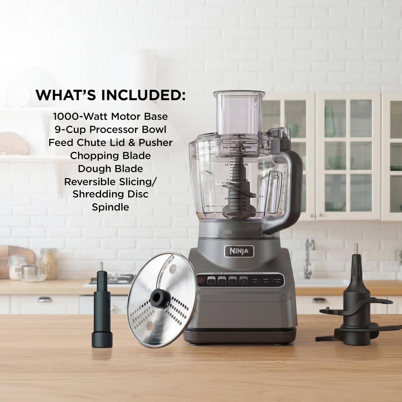 Ninja Professional Plus Food Processor 9-Cup 1000W 4-Function Grey BN601