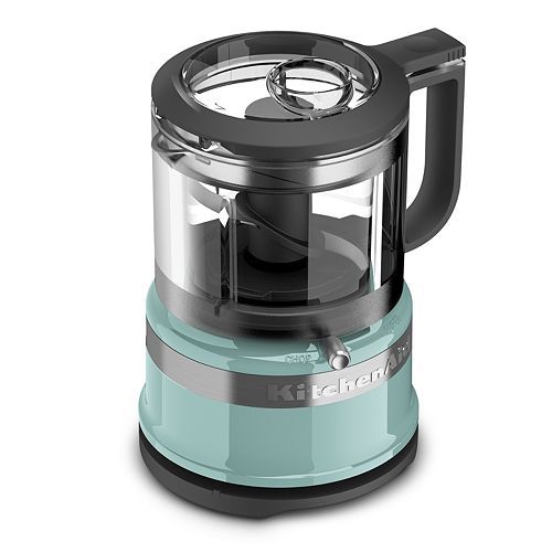 New in Box KitchenAid 3.5 Cup Mini Food Processor Chopper Aqua Sky KFC3516AQ