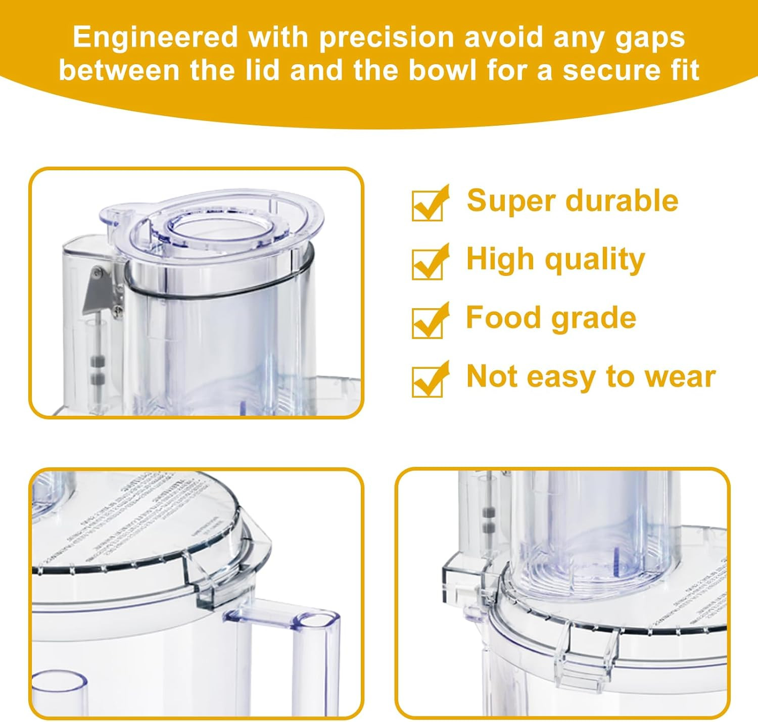 DLC-005AGTXT1 Food Processor Work Bowl for Cuisinart DFP-14 Models