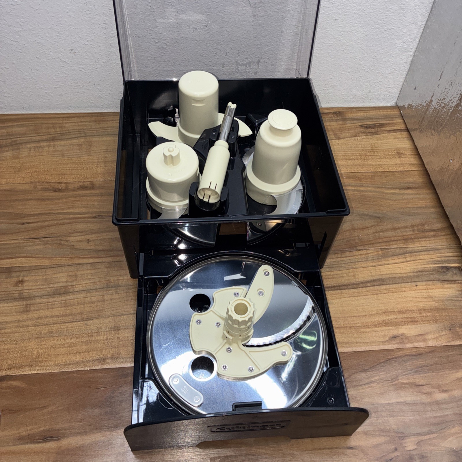 Cuisinart FP-14BKCS FP-16 Food Processor Blades Stem Shredder Slicer Storage Box
