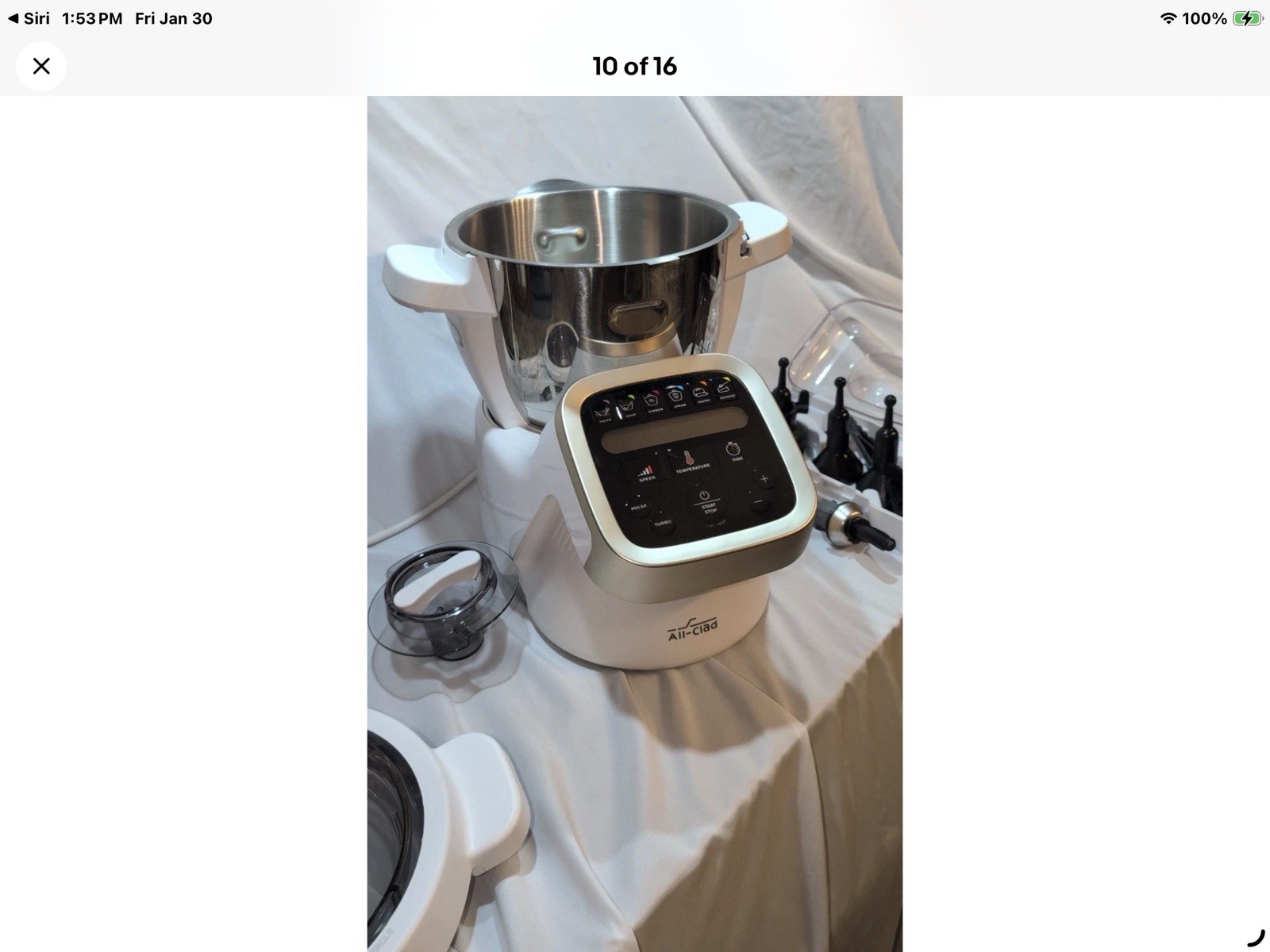All-Clad Prep&Cook Cooking Food Processor HP5031 White With Steamer Basket Blade