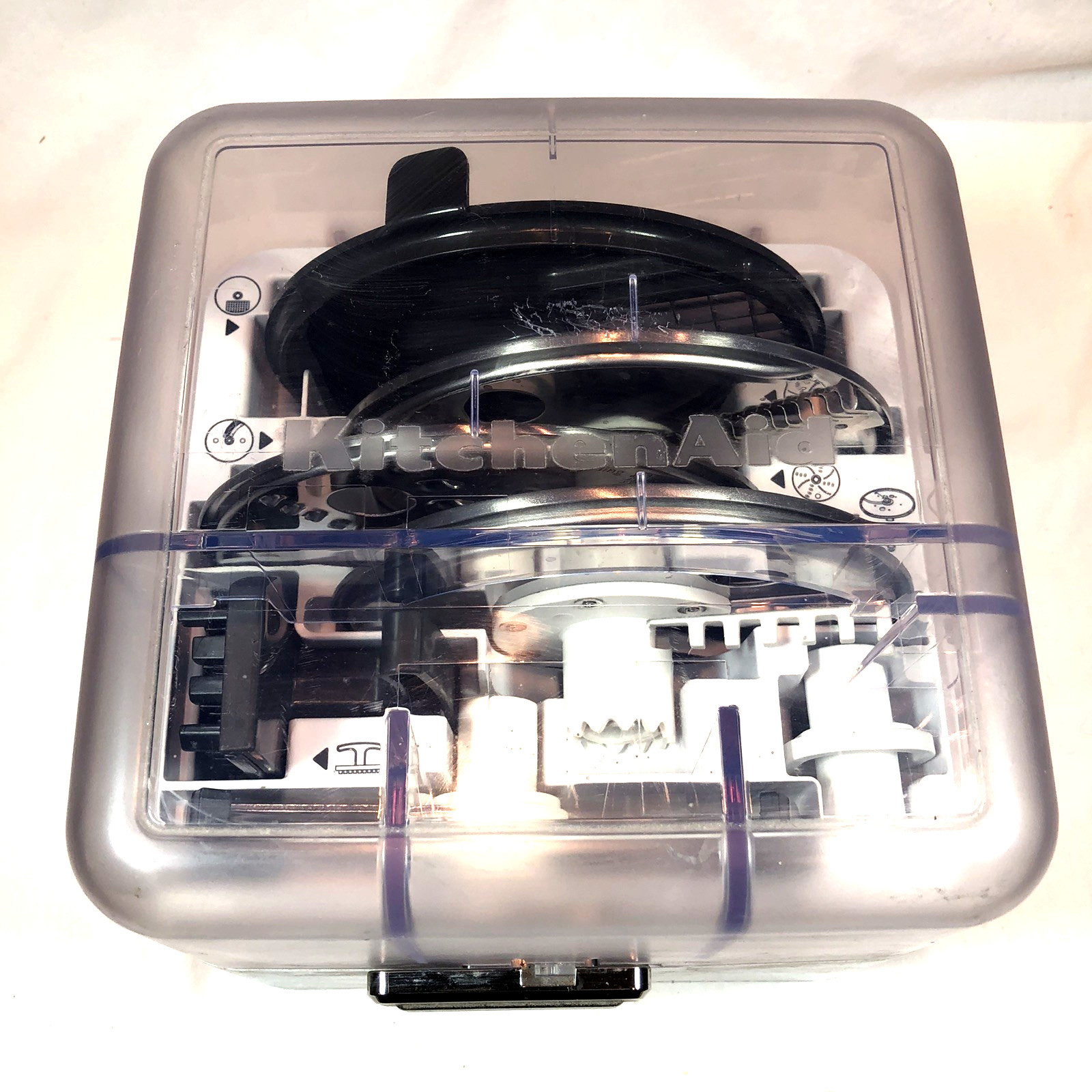 KitchenAid KSM2FPA Food Processor Blades 7 Piece Disk Set & Storage Case 526840
