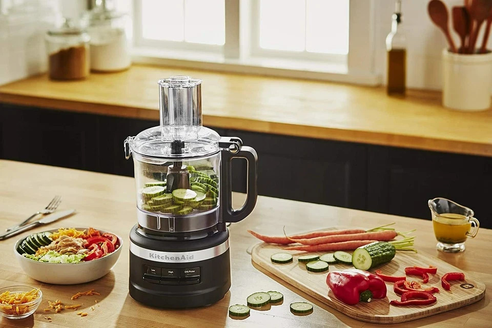 KitchenAid 7-Cup Food Processor – Matte Black Stainless Steel | Brand New