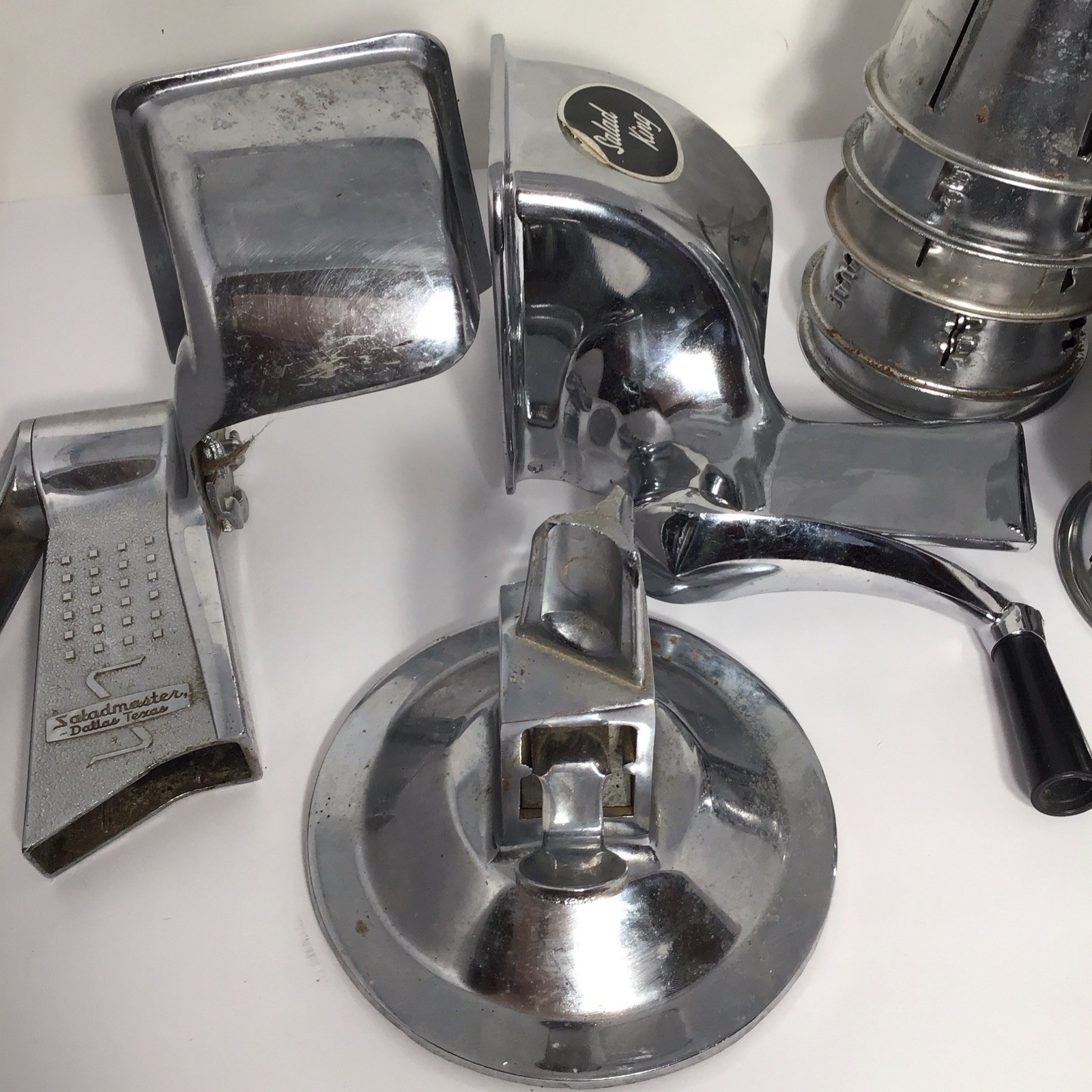 Vitg Salad King Manual Food Processor Set Cones Attachments