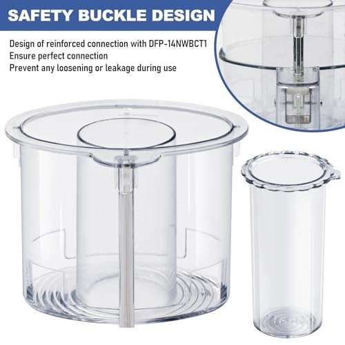 14-Cup Food Processor Parts Replacement – Large & Small Pushers, 4 Locking Tabs,