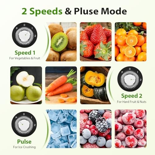 Blender/Food Processor Combo Max 1000W, 4 in 1 34oz Pitcher, 22oz Blending