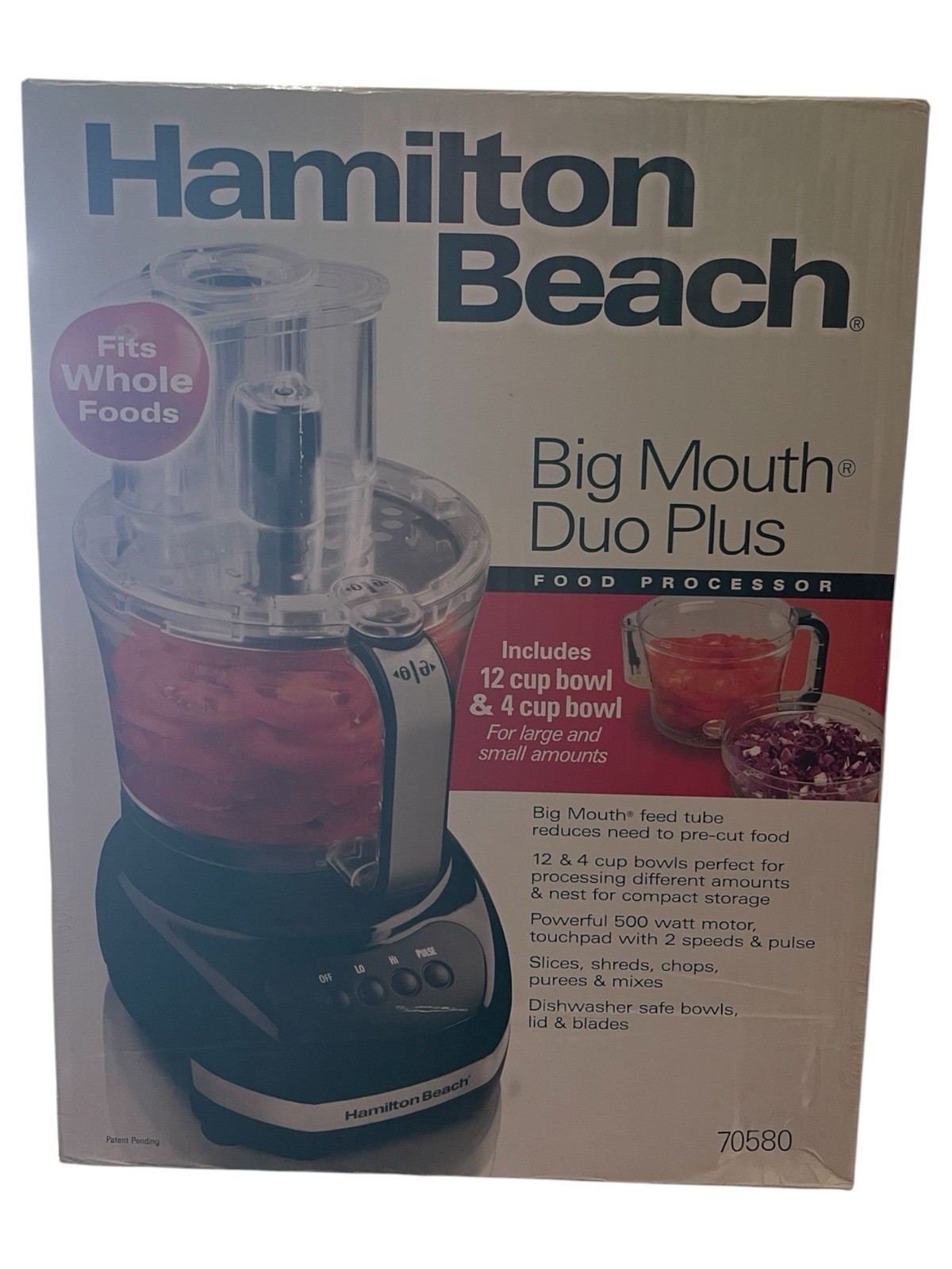 Hamilton Beach Big Mouth Duo Plus Food Processor 12 Cup + 4 Cup NEW Sealed