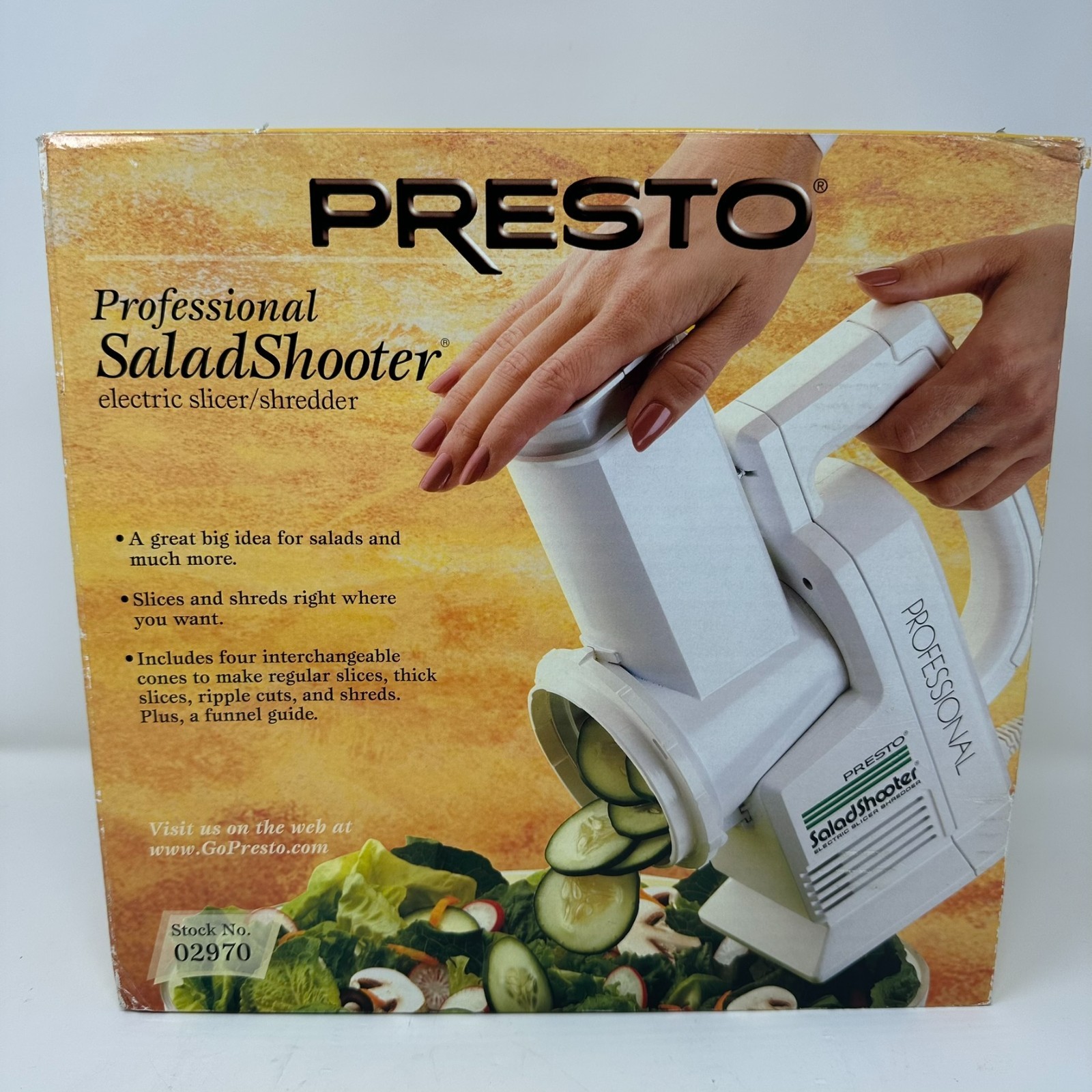 Presto Professional Salad Shooter Electric Slicer Shredder | Model 02970 | New