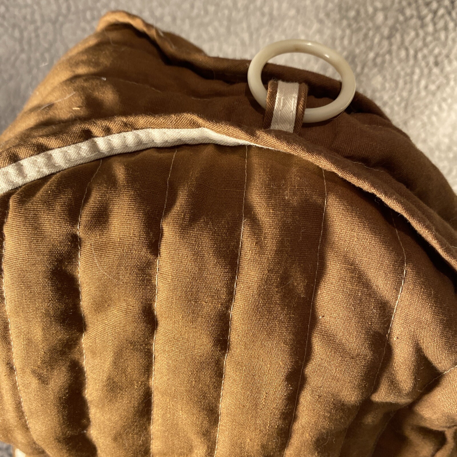 Food Processor Cover DLC-7E Dust Cover Fabric Soft Brown VTG Fits Cuisinart