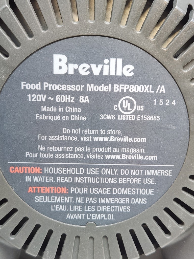 Breville Sous Chef Food 1200-Watt Processor Base (Model: BFP800XL /A) Base Only
