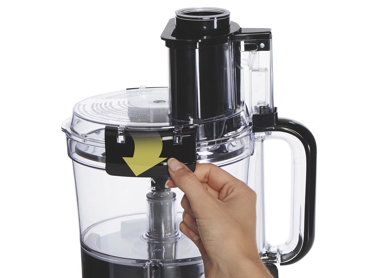 Hamilton Beach 70723G Black & Stainless 10 Cup Stack & Snap Big Mouth Food Proce