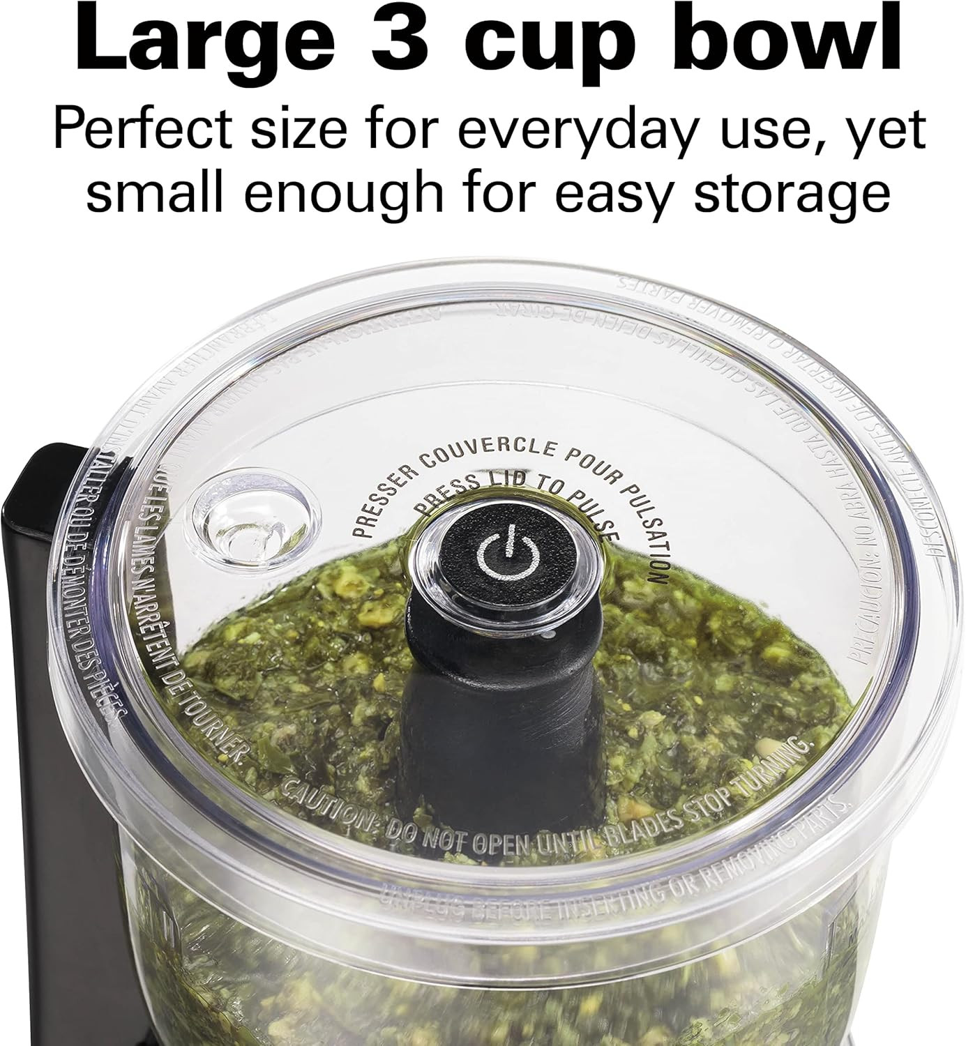 Electric Vegetable Chopper & Mini Food Processor, 3-Cup, 350 Watts, for Dicing,