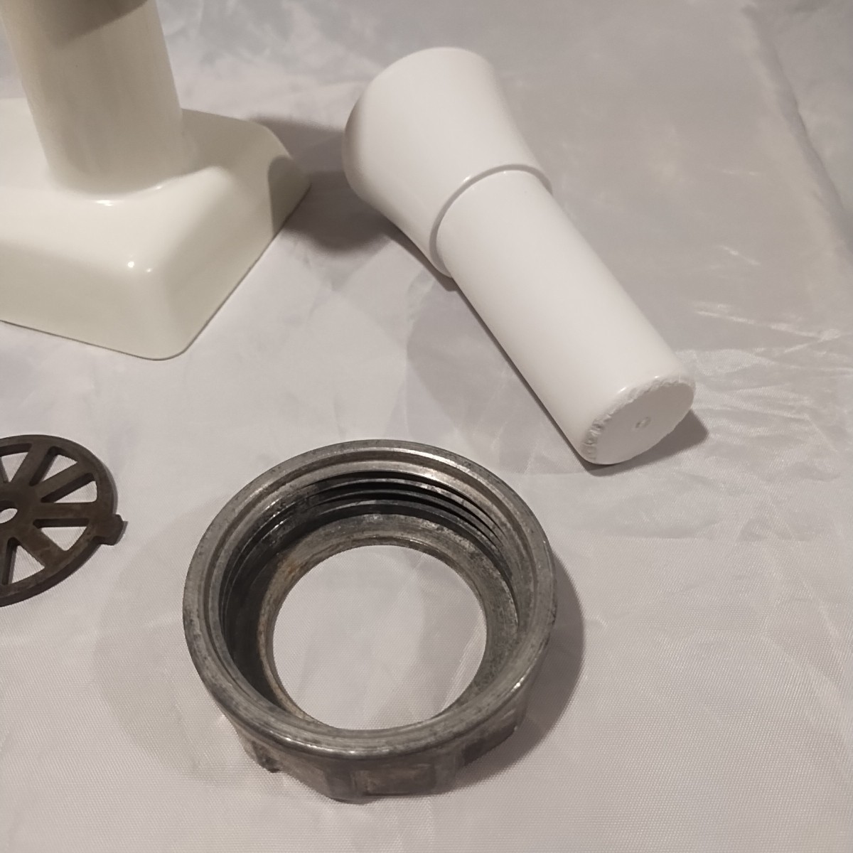 Vintage Oster Regency Kitchen Center Meat Grinder Attachment Parts Tested