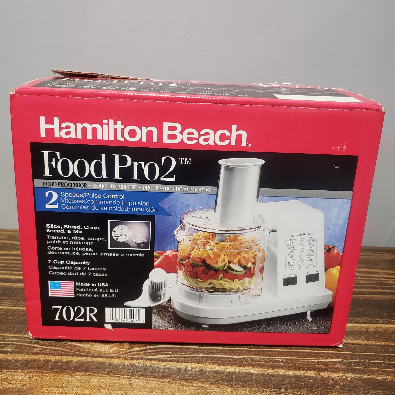 Hamilton Beach Food Pro 2 702R Vintage Food Processor 7 Cup White Made USA