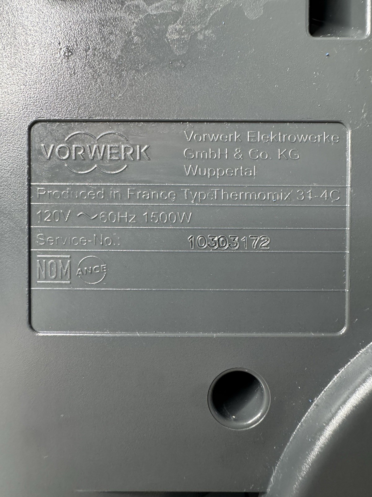Vorwerk Thermomix TM31 Ultimate Food Processor With Varoma – TESTED – FOR PARTS