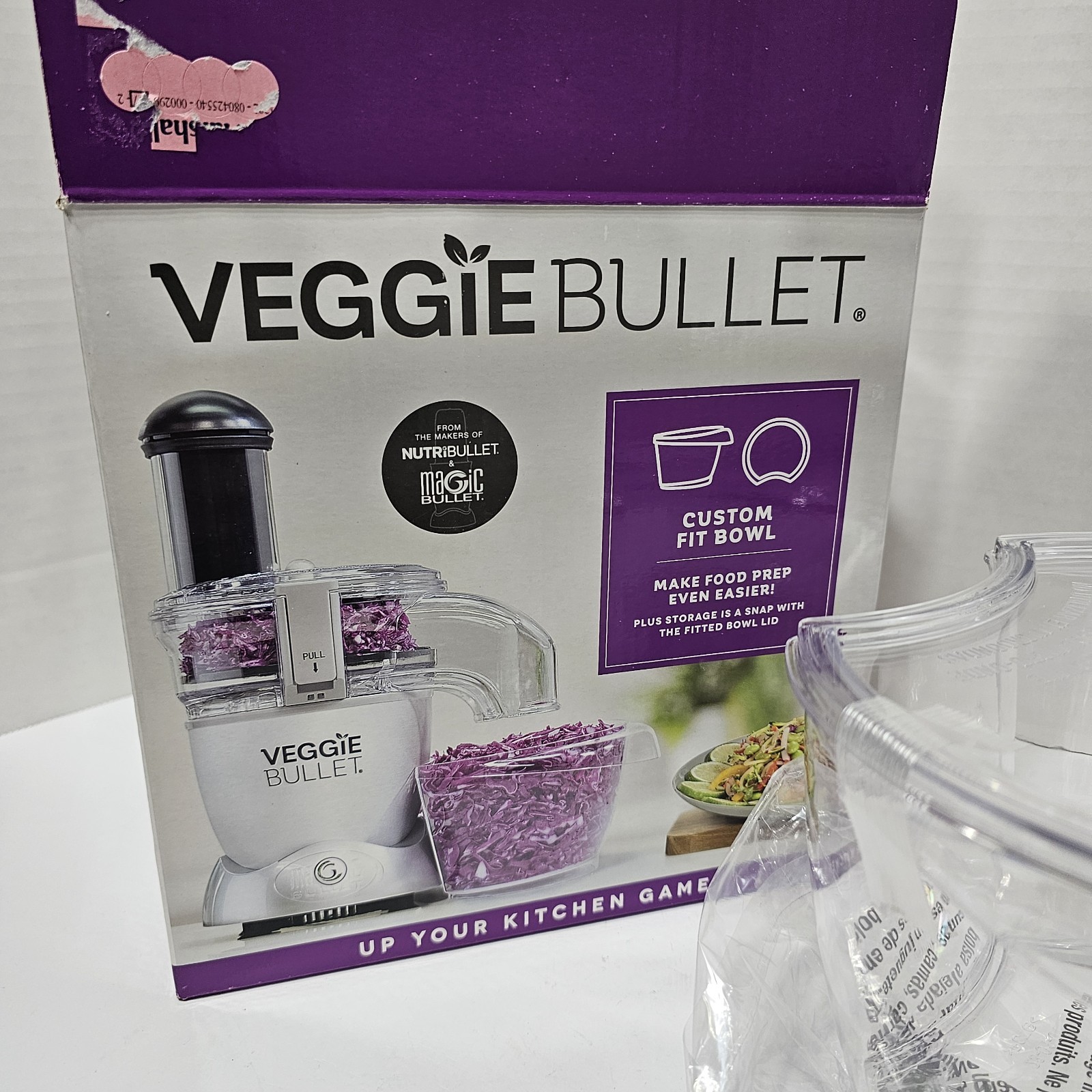 Veggie Bullet Custom Fit Bowl and Lid VB-BX045-23 New/Open Box