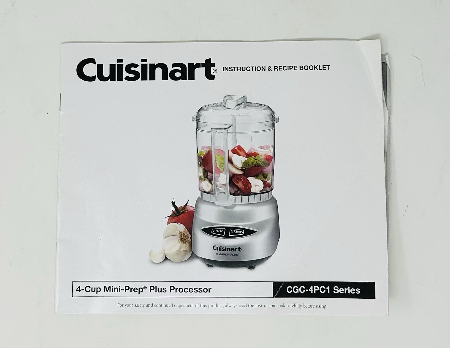 Cuisinart 4-Cup Mini-Prep Plus Food Processor Instruction Booklet CGC-4PC1