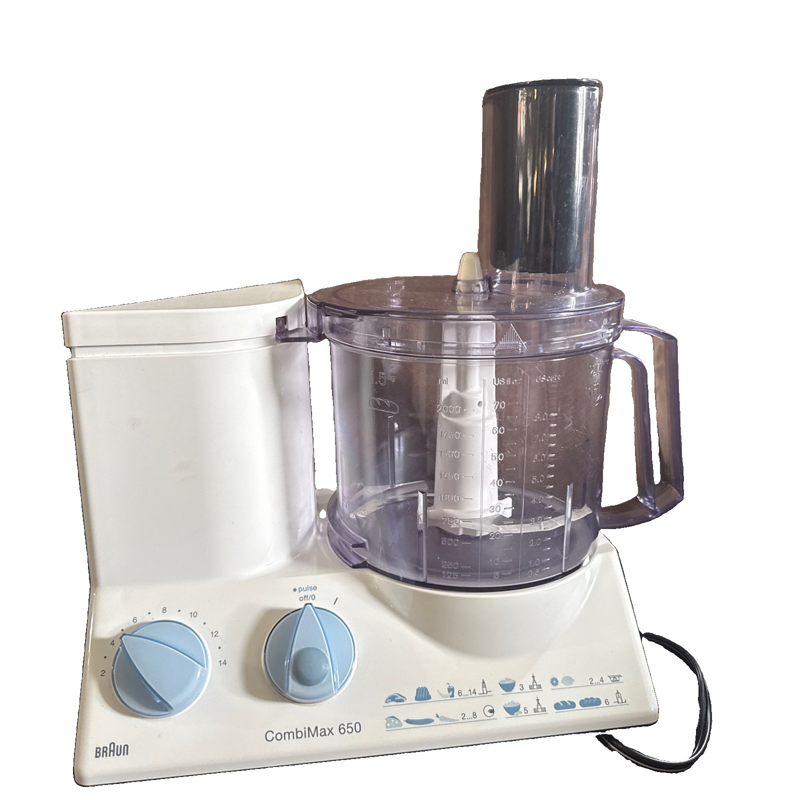 Braun Combimax 650 – 14 Speed Food Processor – Blades & Attachments – TESTED