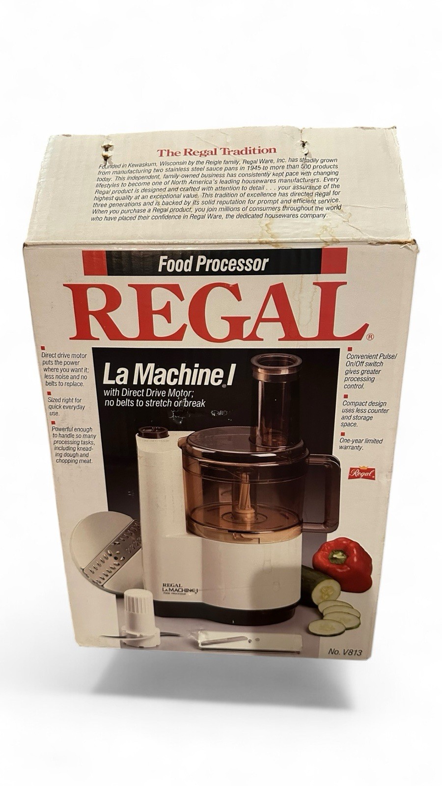 Vintage Regal La Machine 1 Food Processor NEW Open Box V813