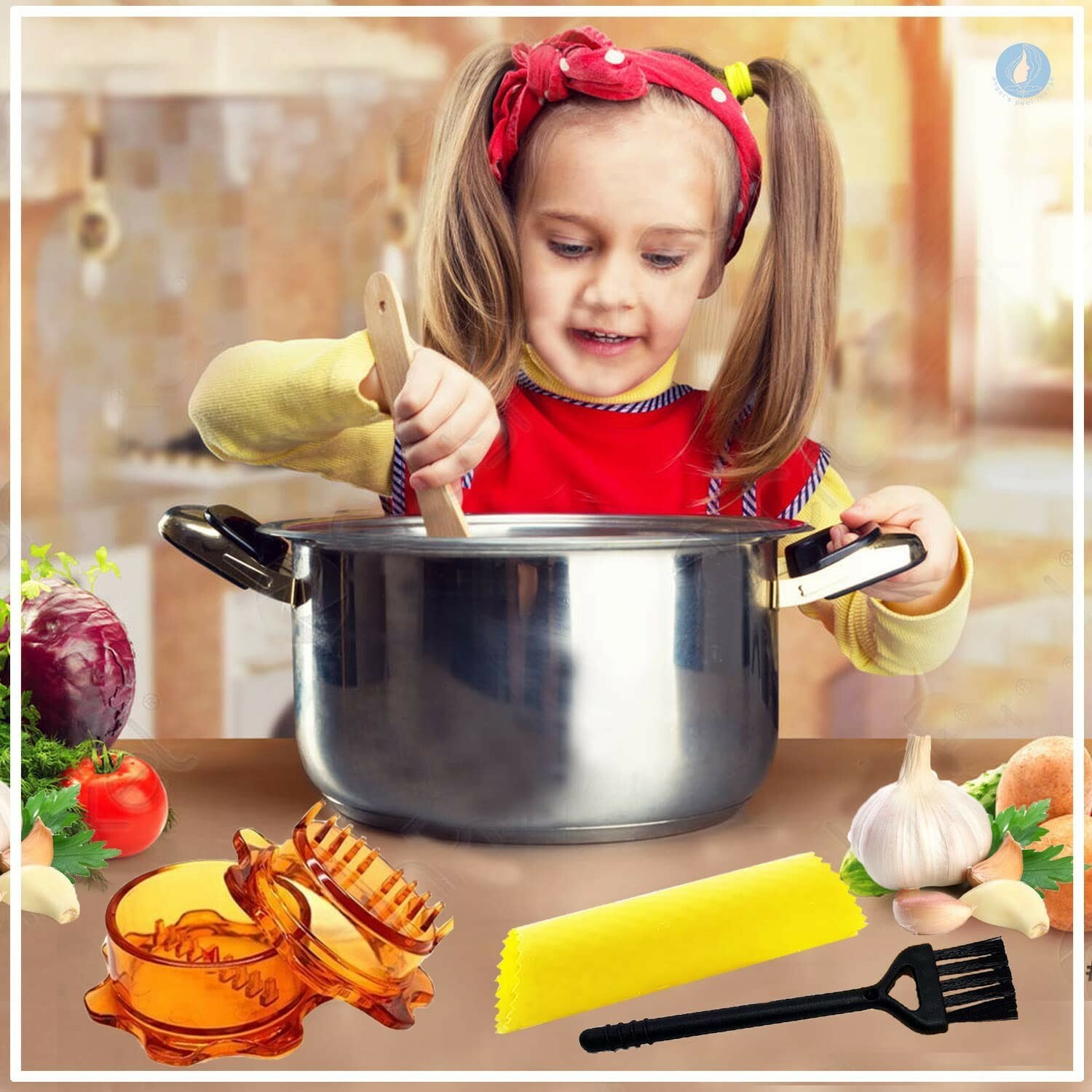 Angel’s peel lounge Food Processor(orange mincer with peeler bru