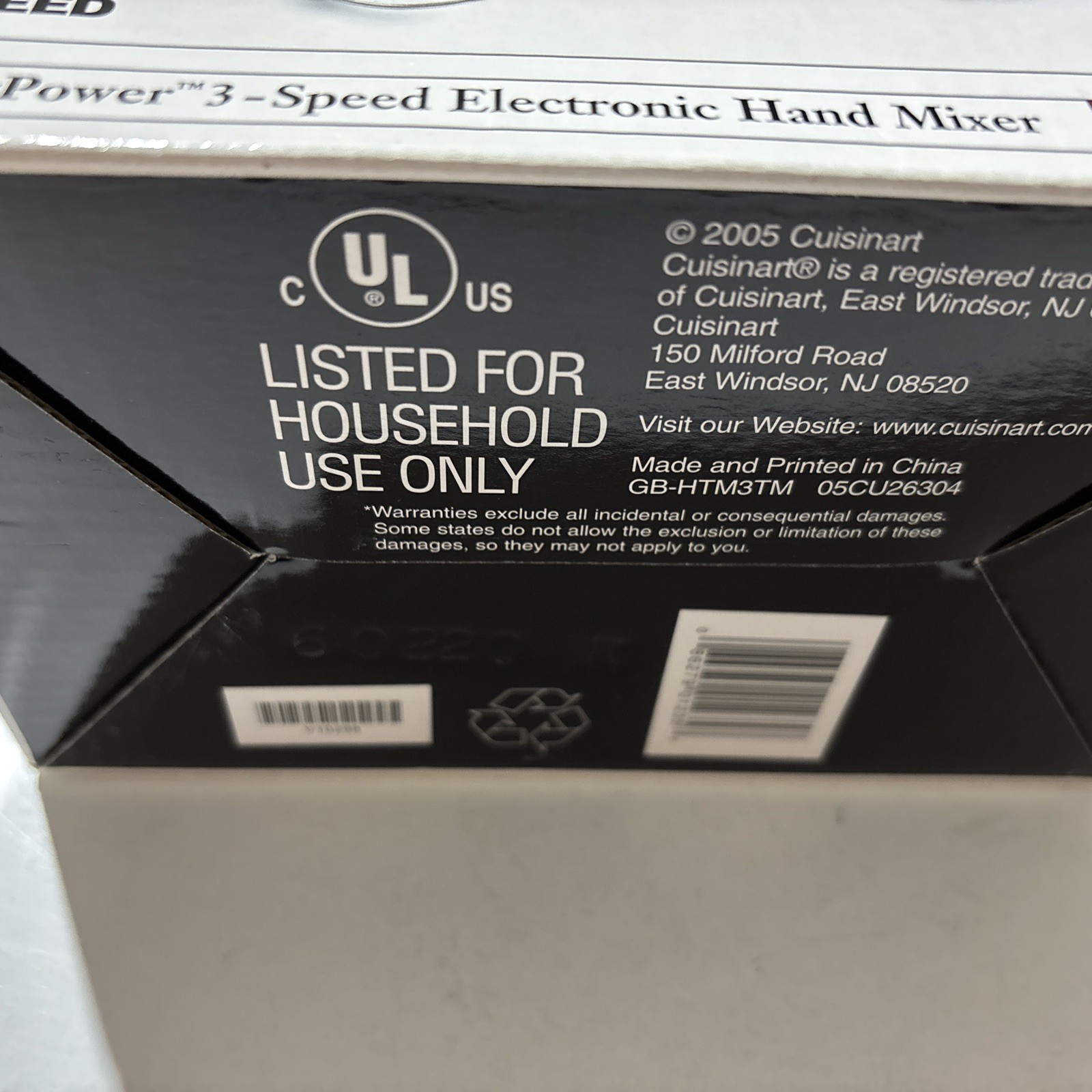 Cuisinart Smart Power 3 Speed Electronic Hand Mixer HTM-3TM Used W/ Box Tested